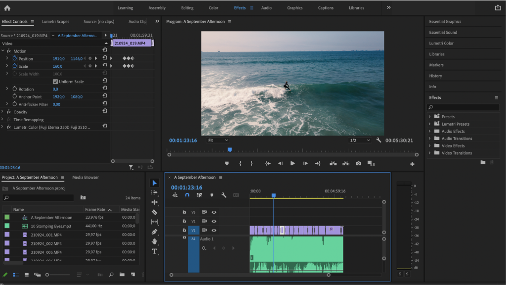 Editing Software Adobe Premiere Pro